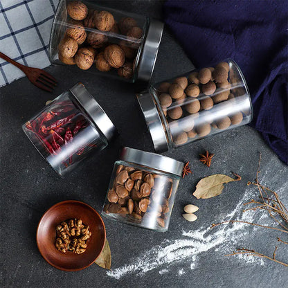 Premium Kitchen Storage Glass Jar Set