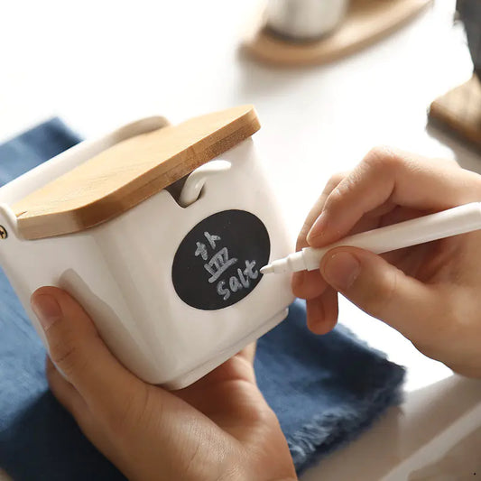 Elegant Ceramic Spice Jar Ensemble