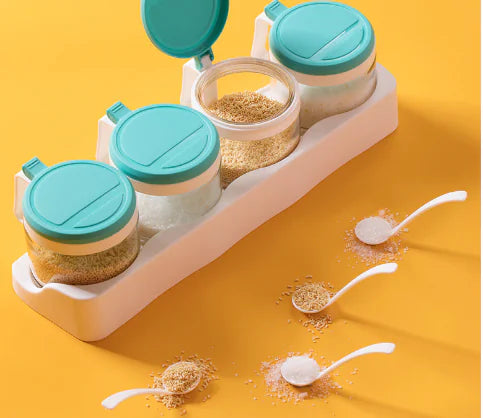 Glass Spice Box and Storage Jar